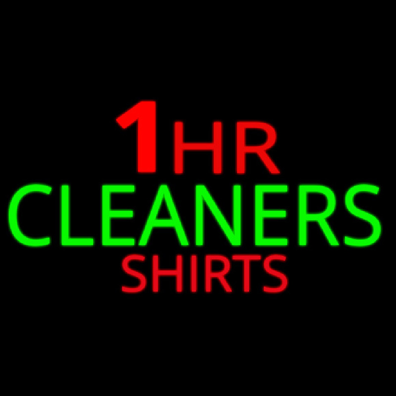 1 Hr Cleaners Shirt Neonreclame