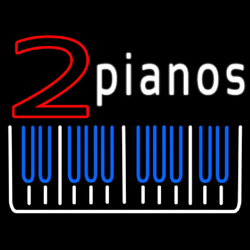 2 Pianos Neonreclame