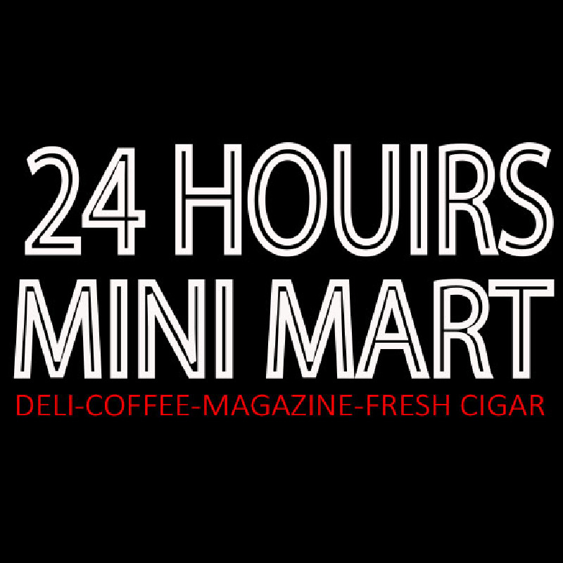 24 Hours Mini Mart Neonreclame