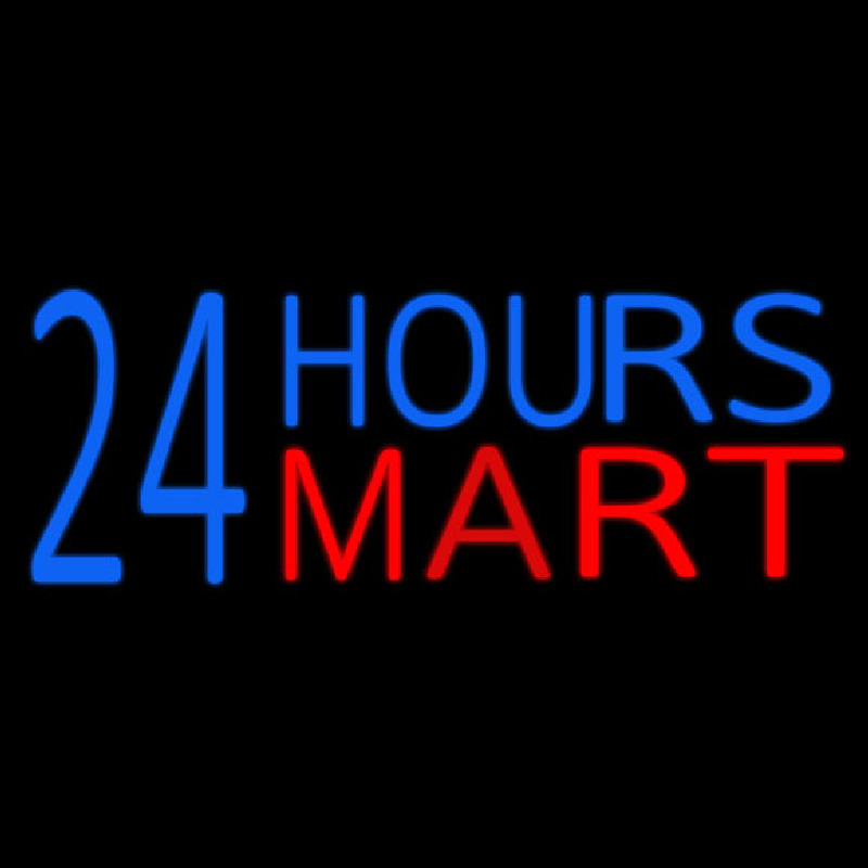 24 Hours Mini Mart Neonreclame