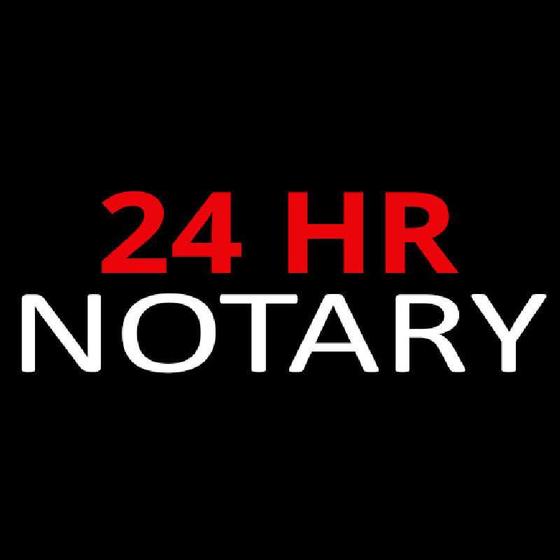 24 Hr Notary Neonreclame