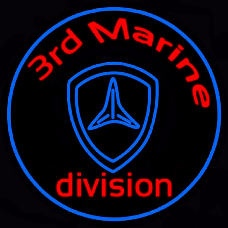 3rd Marine Division In Round Neonreclame