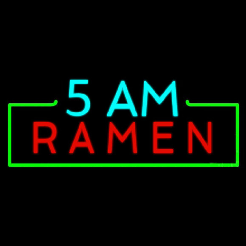 5 Am Ramen Neonreclame