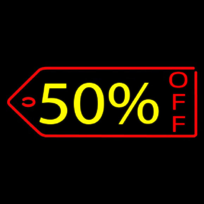 50 Percent Off Neonreclame