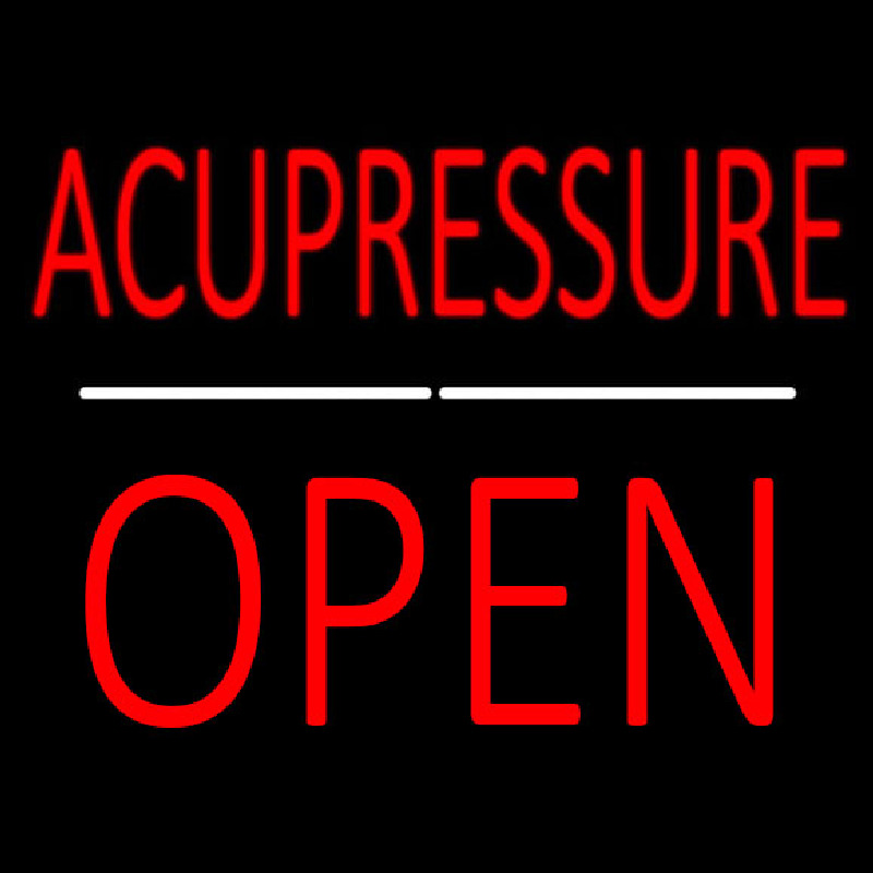 Acupuncture Block Open White Line Neonreclame