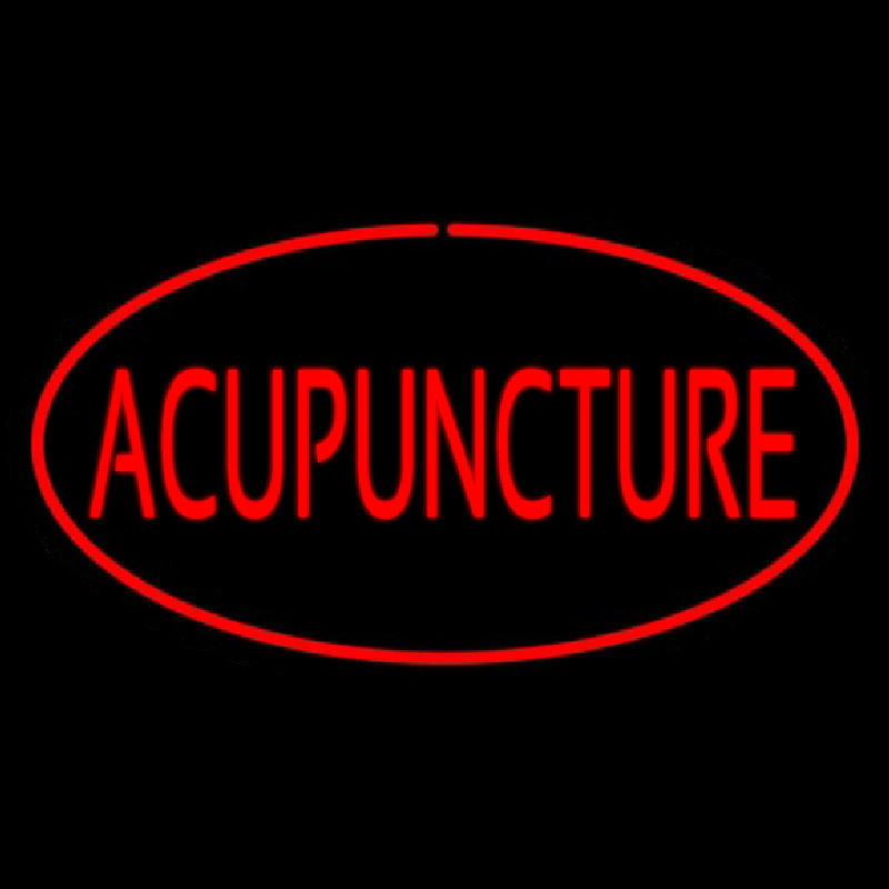 Acupuncture Oval Red Neonreclame