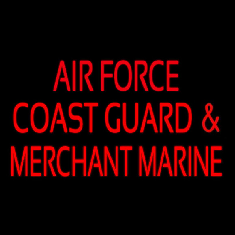 Air Force Coast Guard Merchant Marine Neonreclame