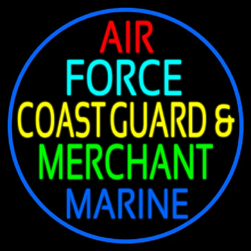 Air Force Coast Guard Merchant Marine Neonreclame