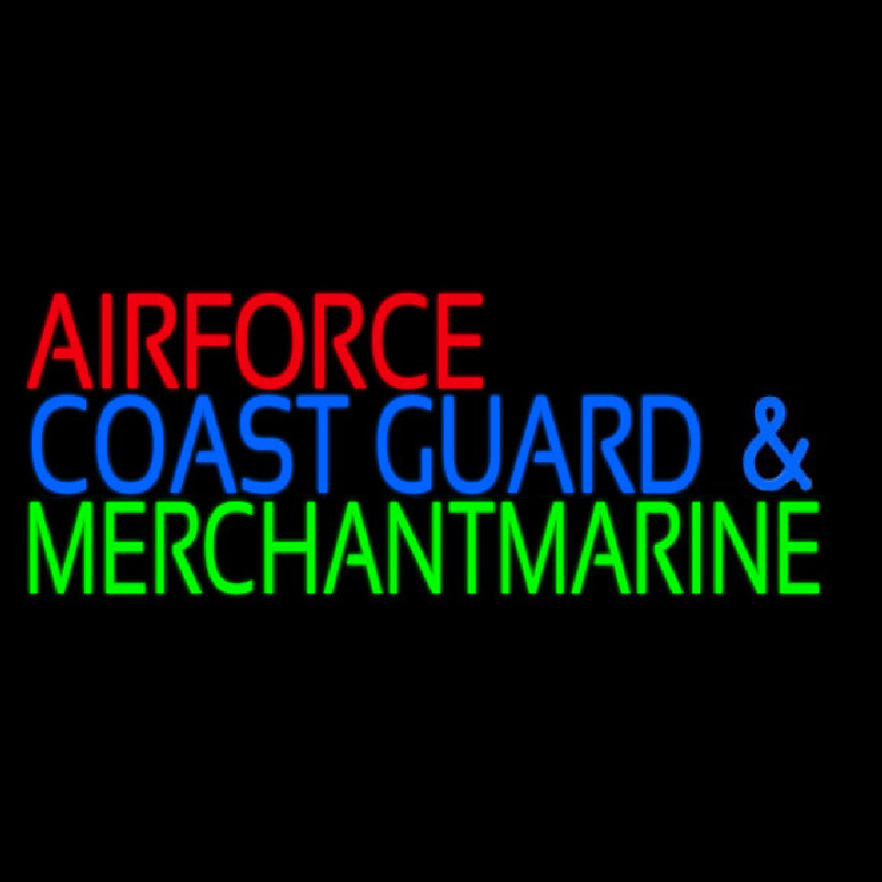 Air Force Coast Guard Merchant Marine Neonreclame