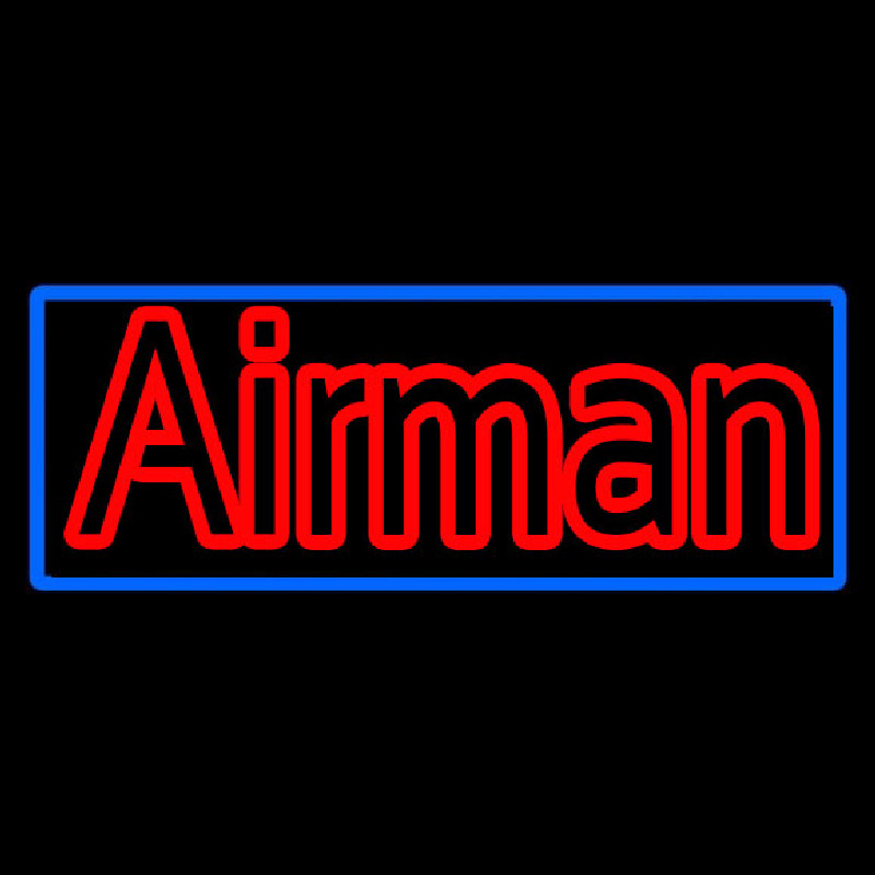 Airman With Blue Border Neonreclame