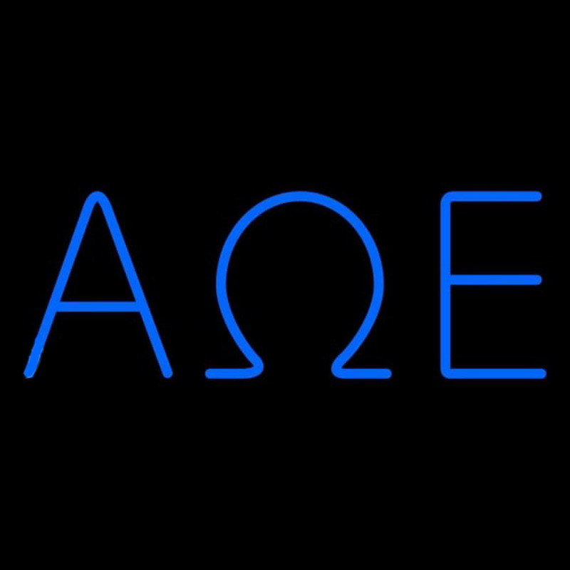 Alpha Omega Epsilon Neonreclame