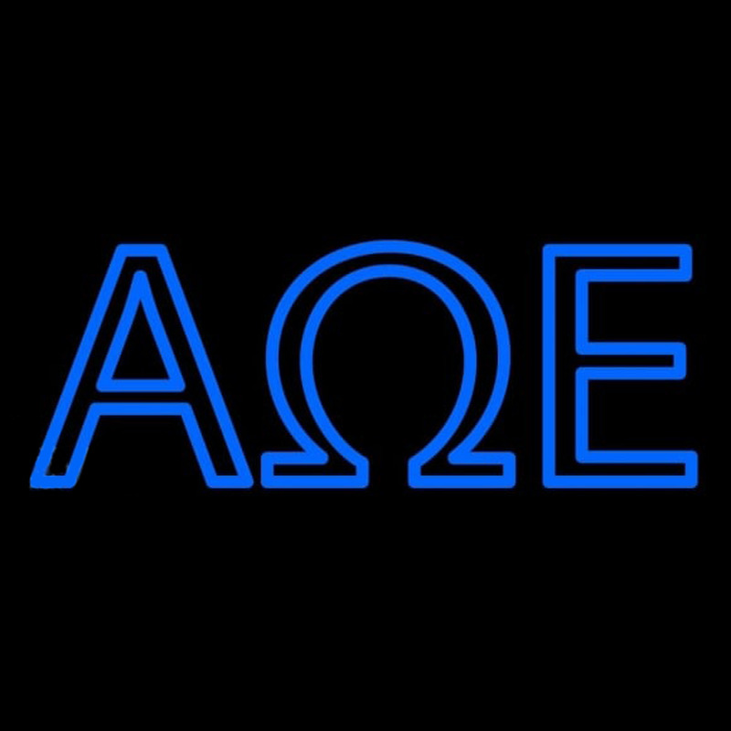 Alpha Omega Epsilon Neonreclame