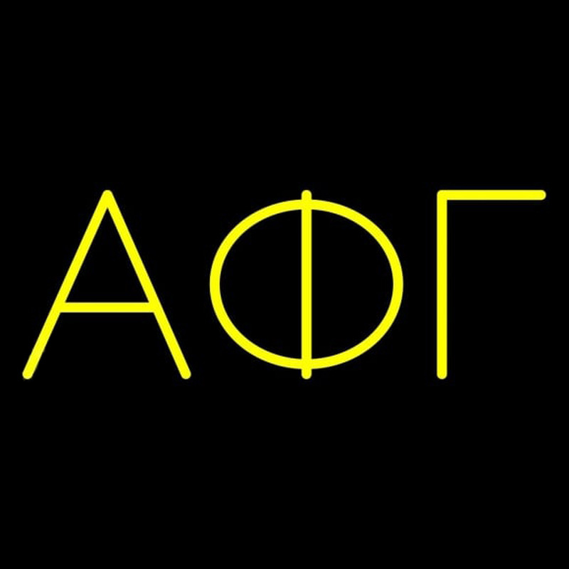 Alpha Phi Gamma Sorority Neonreclame