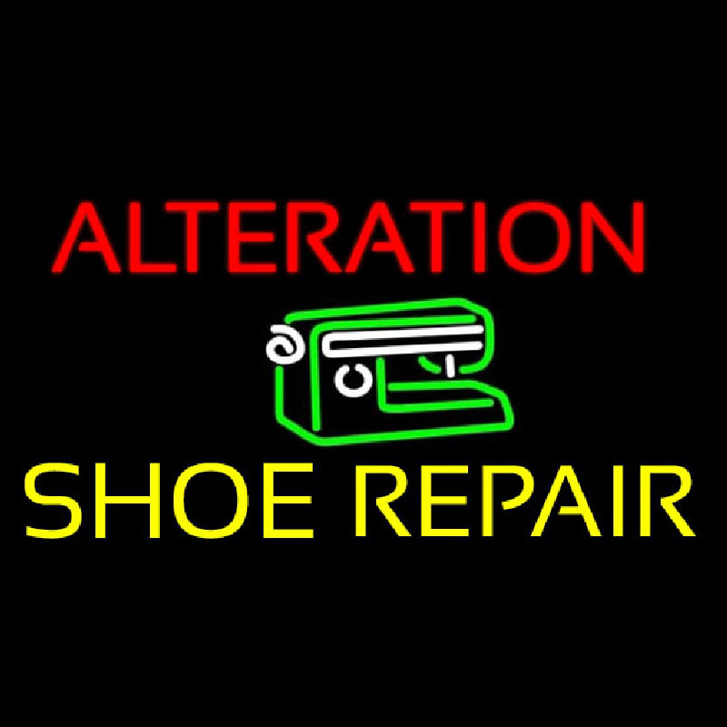 Alteration Shoe Repair Block Neonreclame