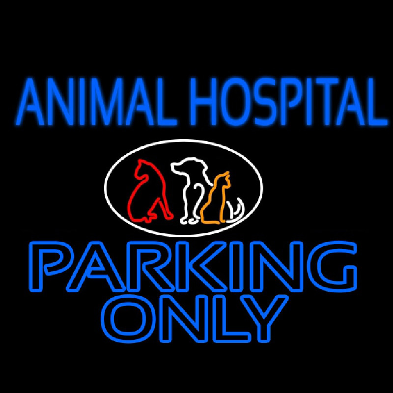 Animal Hospital Parking Only Neonreclame