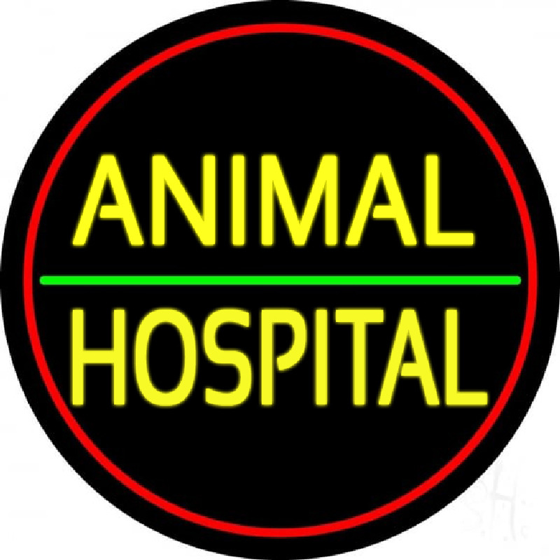 Animal Hospital Red Circle Neonreclame