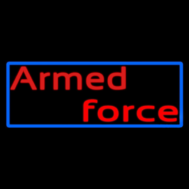 Armed Forces With Blue Border Neonreclame