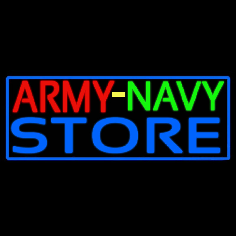 Army Navy Store With Blue Border Neonreclame