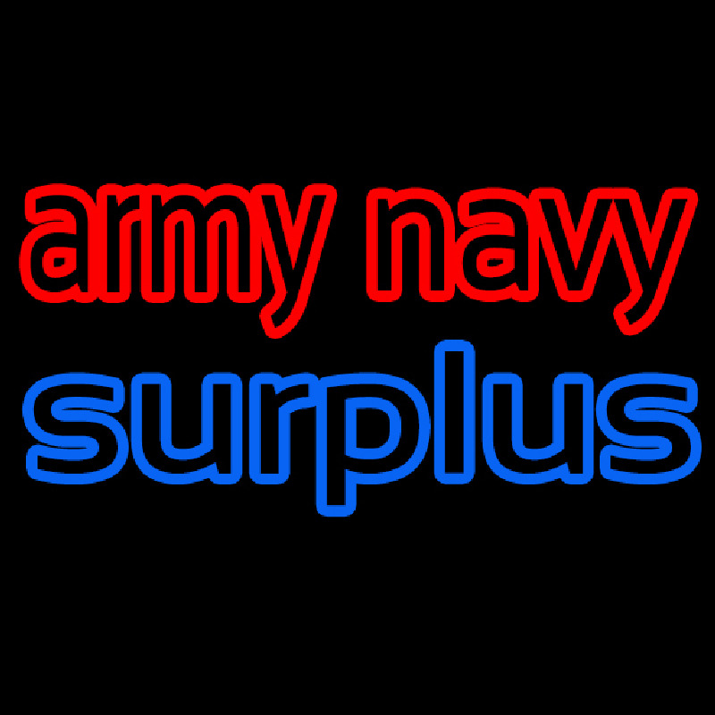 Army Navy Surplus Neonreclame