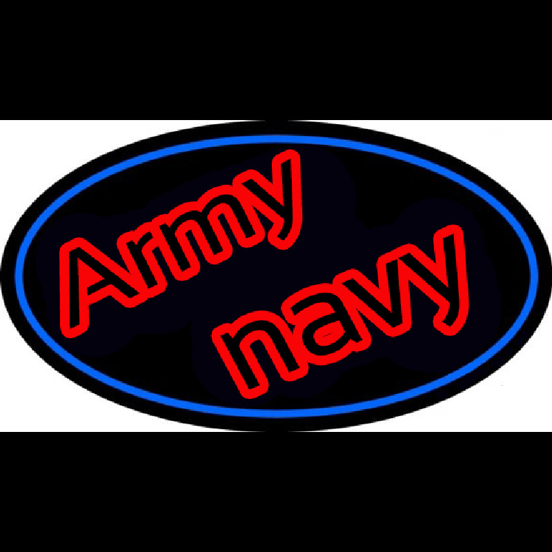 Army Navy With Blue Round Neonreclame