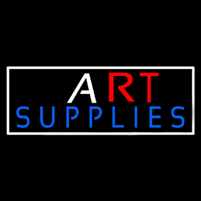 Art Blue Supplies With White Border Neonreclame