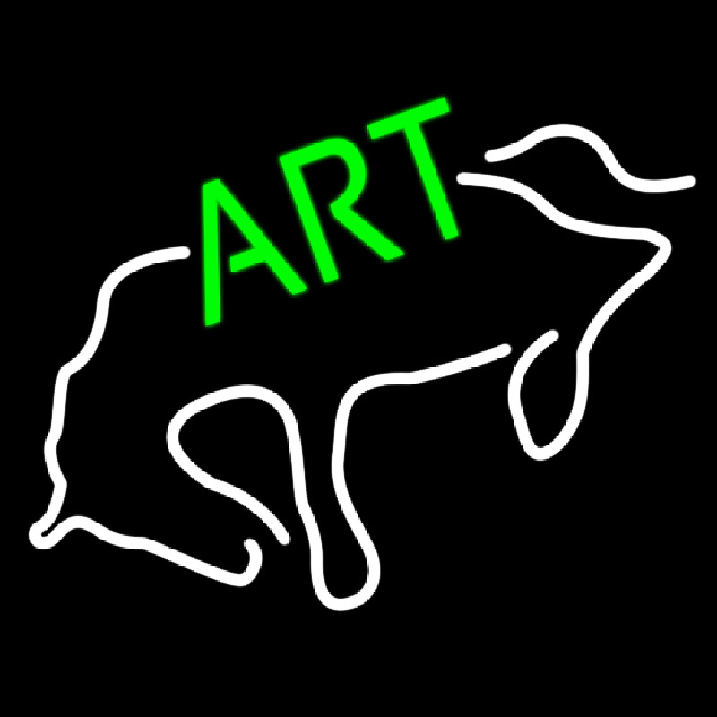 Art With Horse Neonreclame