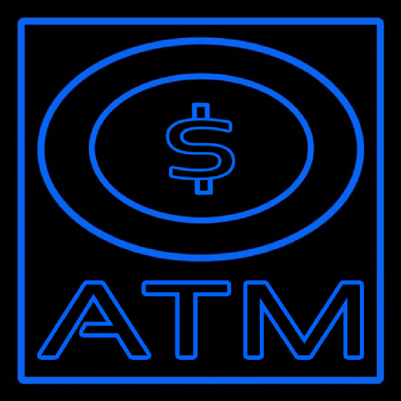 Atm With Dollar Symbol Neonreclame