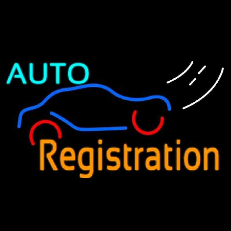 Auto Registration Neonreclame