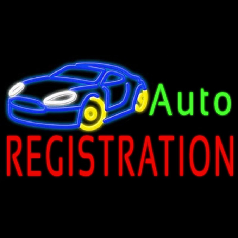 Auto Registration Neonreclame