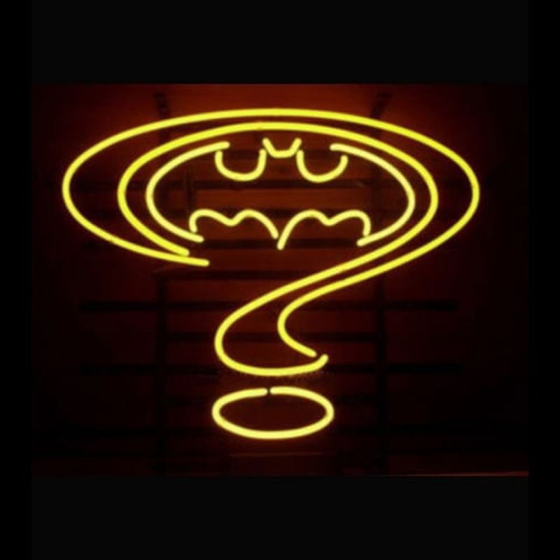 BAT Man Question Mark Retro Neonreclame