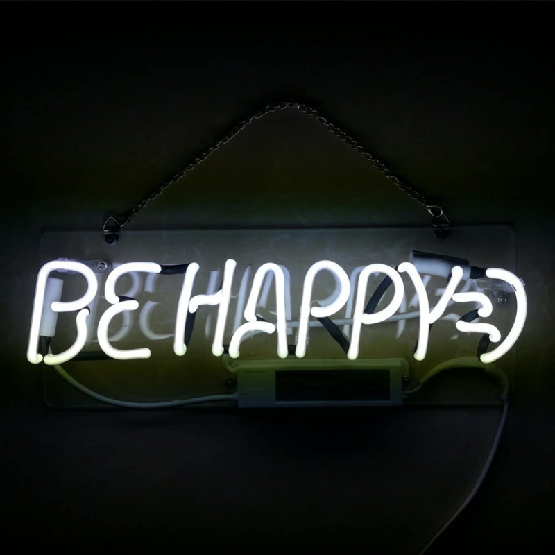 BE HAPPY Neonreclame