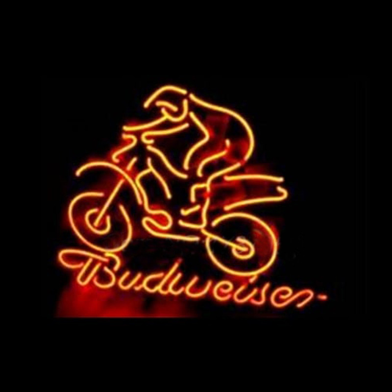 BUDWEISER BIKER LOGO Neonreclame