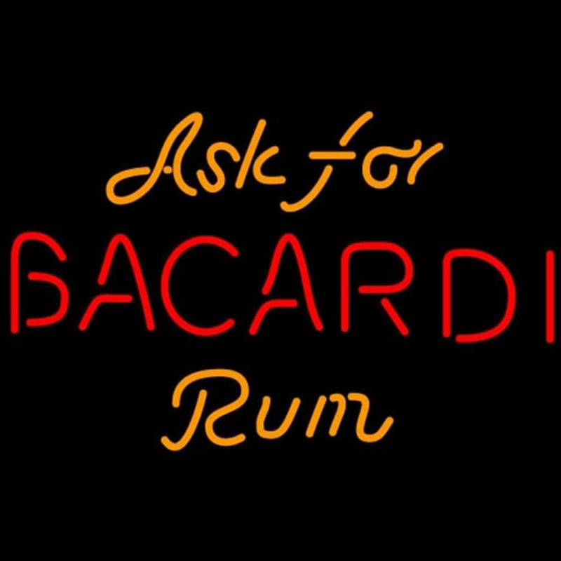 Bacardi Ask For Rum Sign Neonreclame