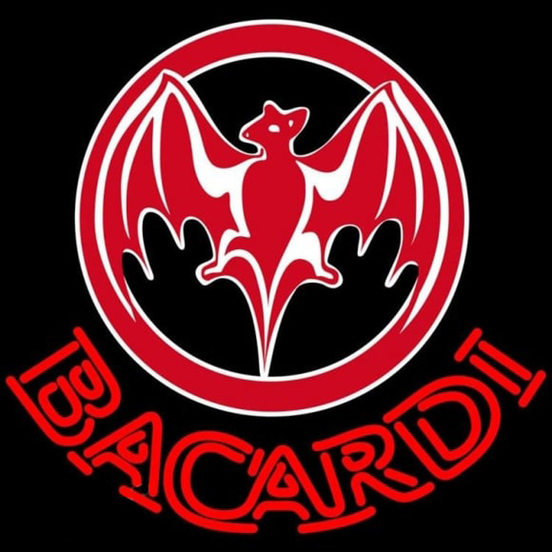 Bacardi Bat Red Logo Rum Sign Neonreclame