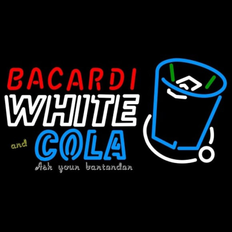Bacardi White And Coke Rum Sign Neonreclame