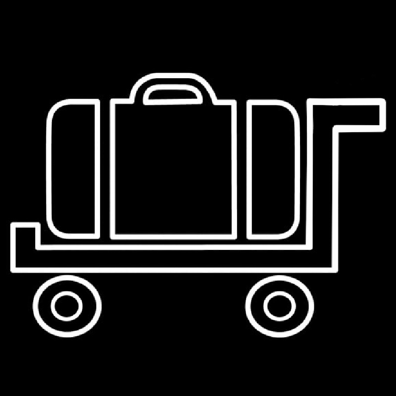 Baggage Cart Icon Neonreclame