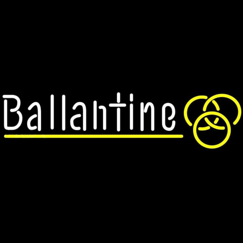 Ballantine Yellow Logo Beer Sign Neonreclame