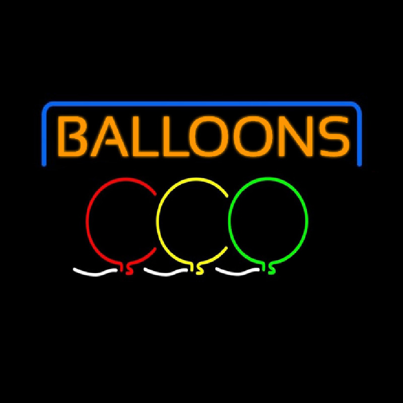 Balloon Block Colored Logo Neonreclame
