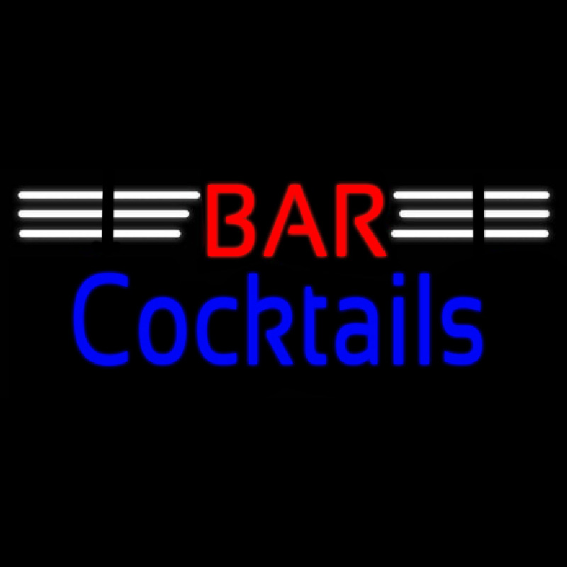 Bar Cocktails Real Neon Glass Tube Neonreclame