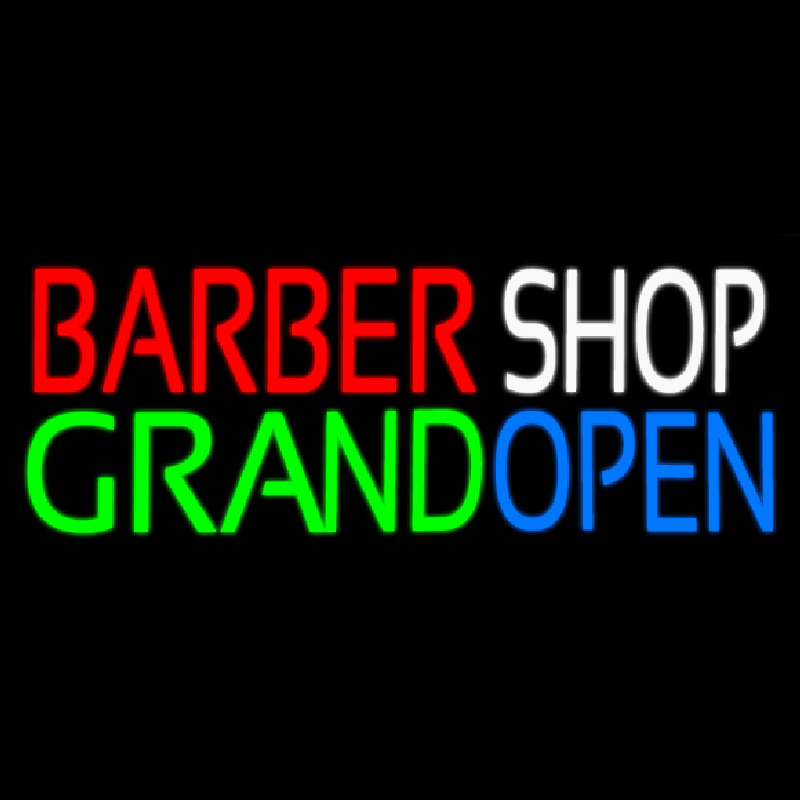 Barber Shop Grand Open Neonreclame