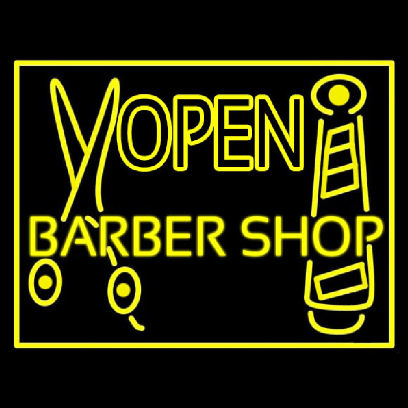 Barber Shop Open Neonreclame