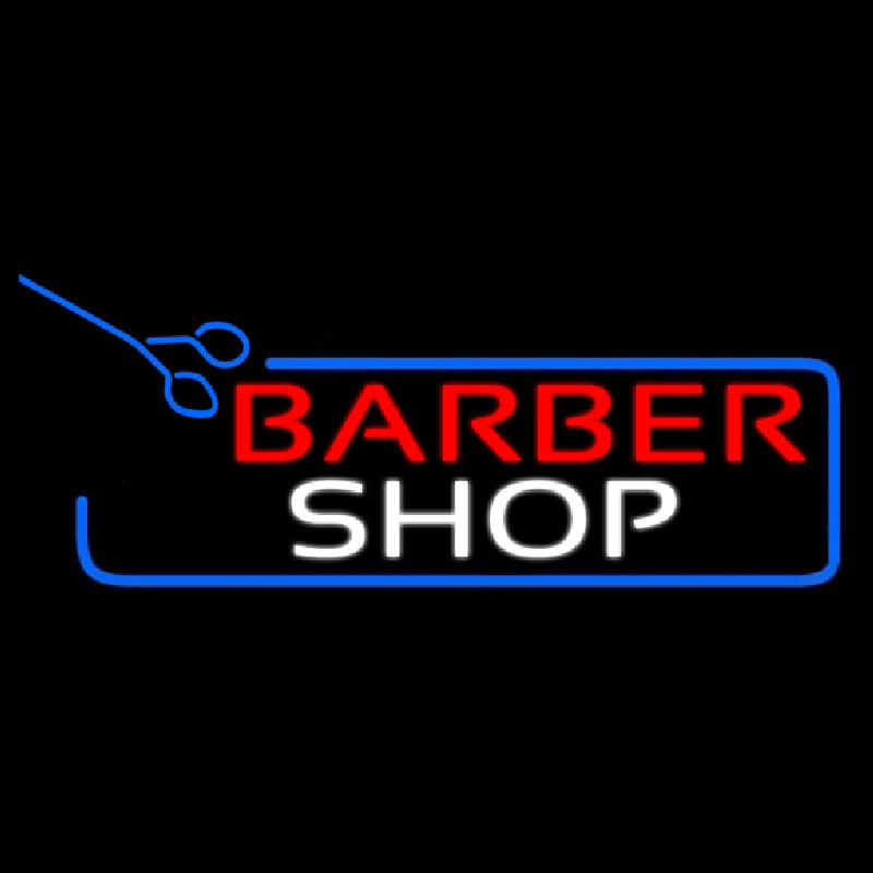 Barber Shop With Scissor Neonreclame