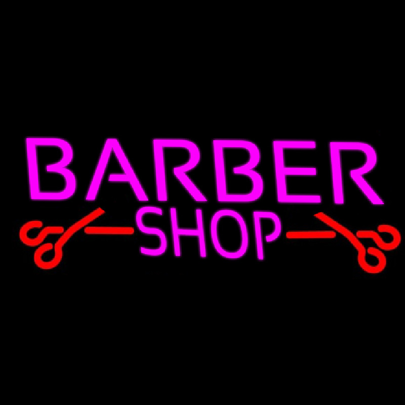 Barber Shop With Scissor Neonreclame