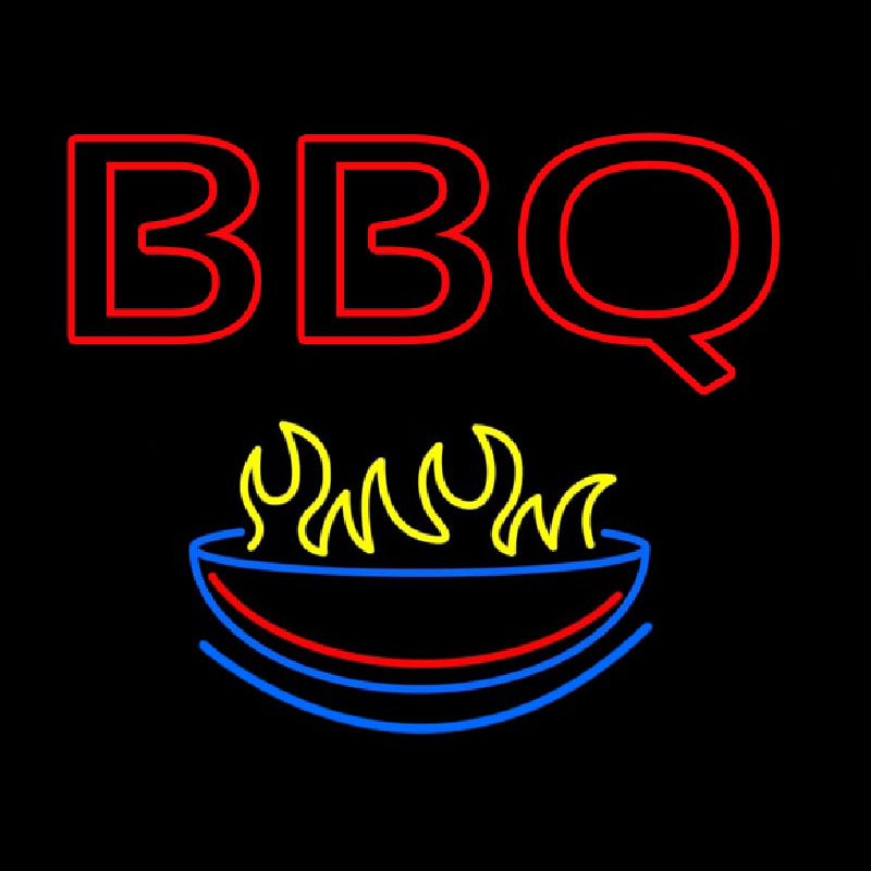 Bbq With Bowl Neonreclame