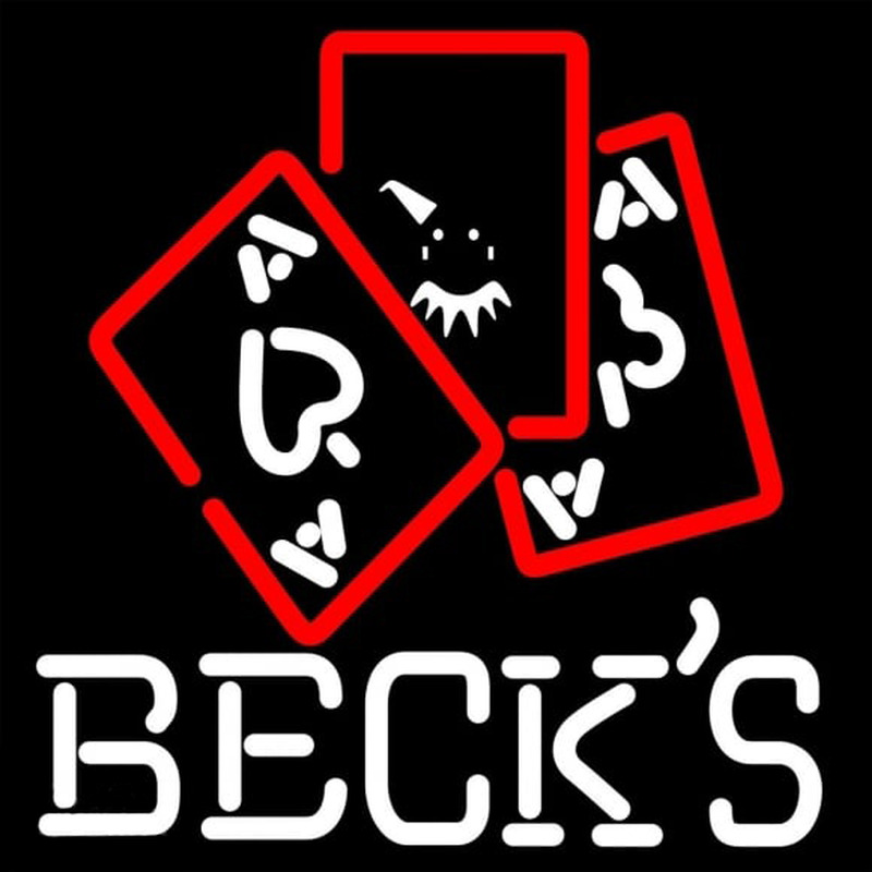 Becks Ace And Poker Beer Sign Neonreclame