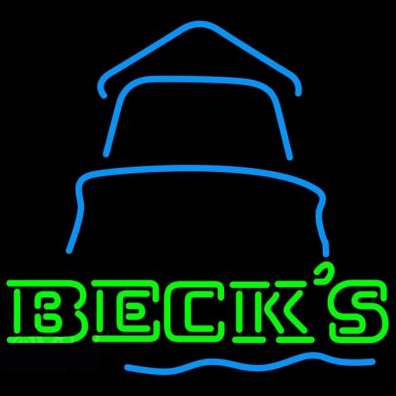 Becks Day Light House Beer Sign Neonreclame