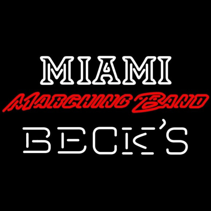 Becks Miami University Band Board Beer Sign Neonreclame