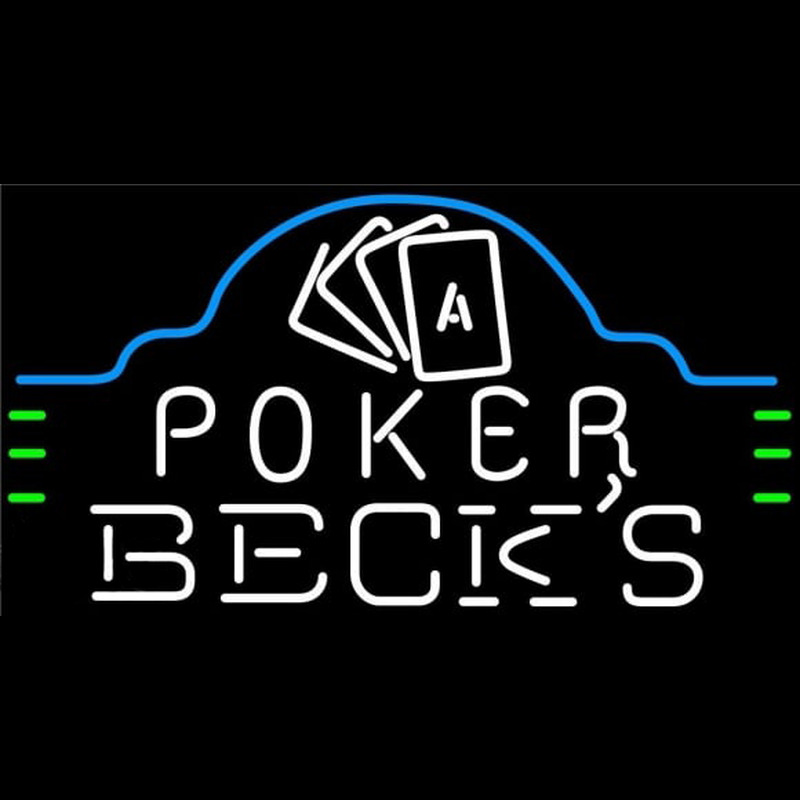 Becks Poker Ace Cards Beer Sign Neonreclame