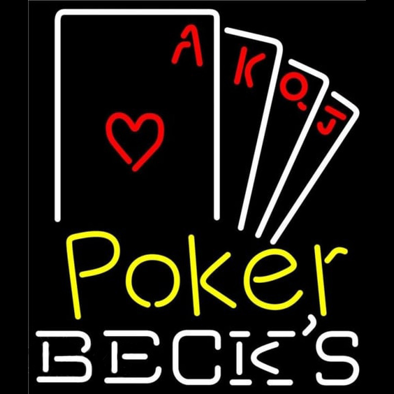 Becks Poker Ace Series Beer Sign Neonreclame