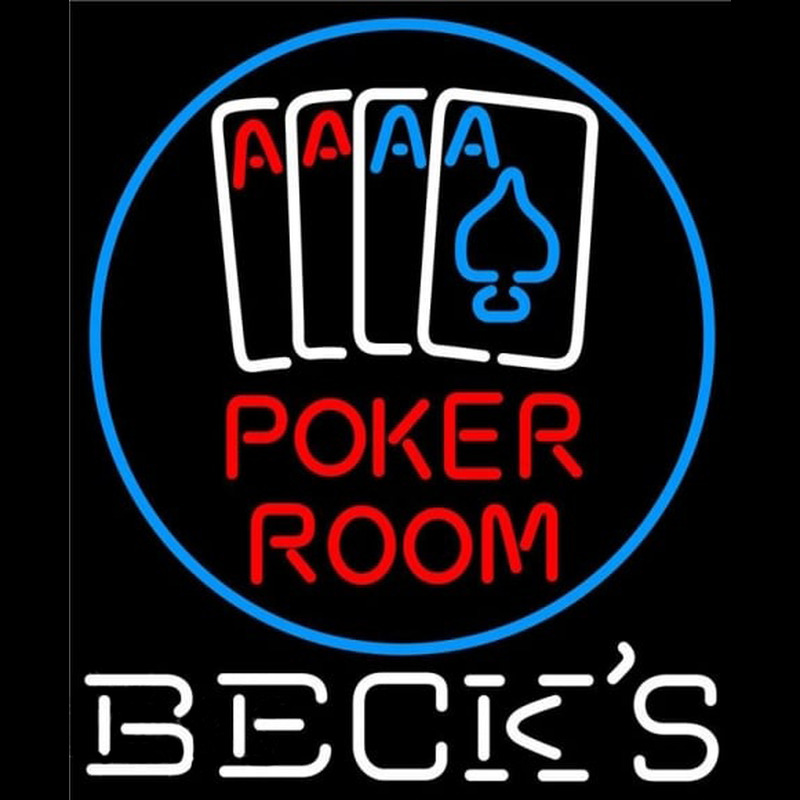 Becks Poker Room Beer Sign Neonreclame